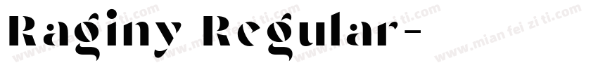 Raginy Regular字体转换